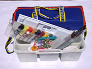 Set of watercolors instruments